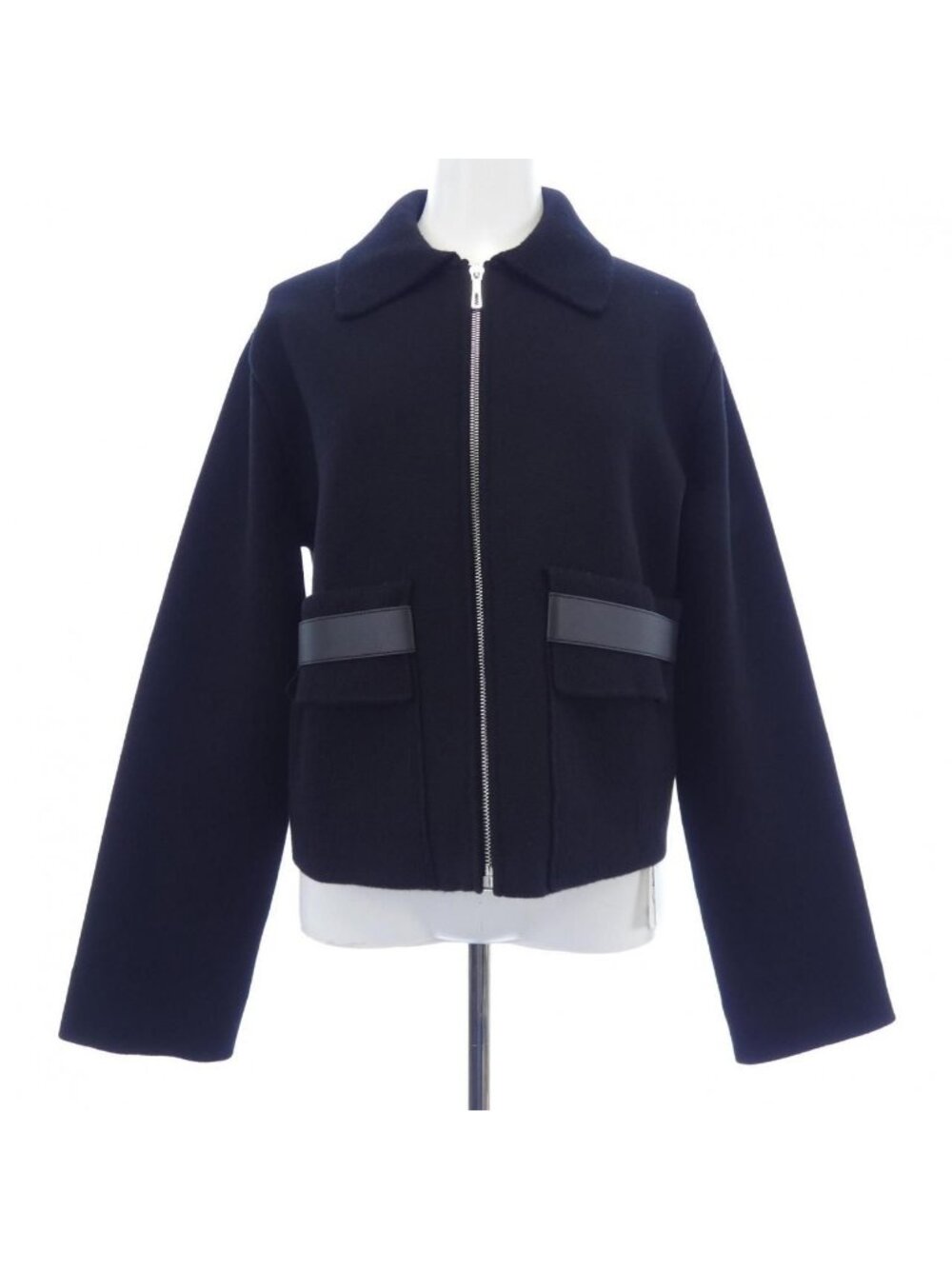 Hermes Leather Detail Patch Pocket Jacket